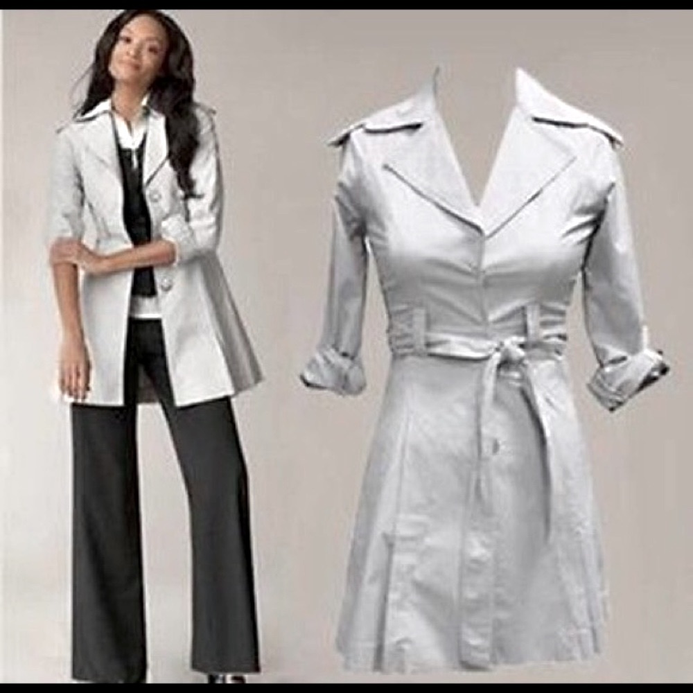 CAbi Trench Coat Pleated Cloud M Jacket Light Style 917 Transitional